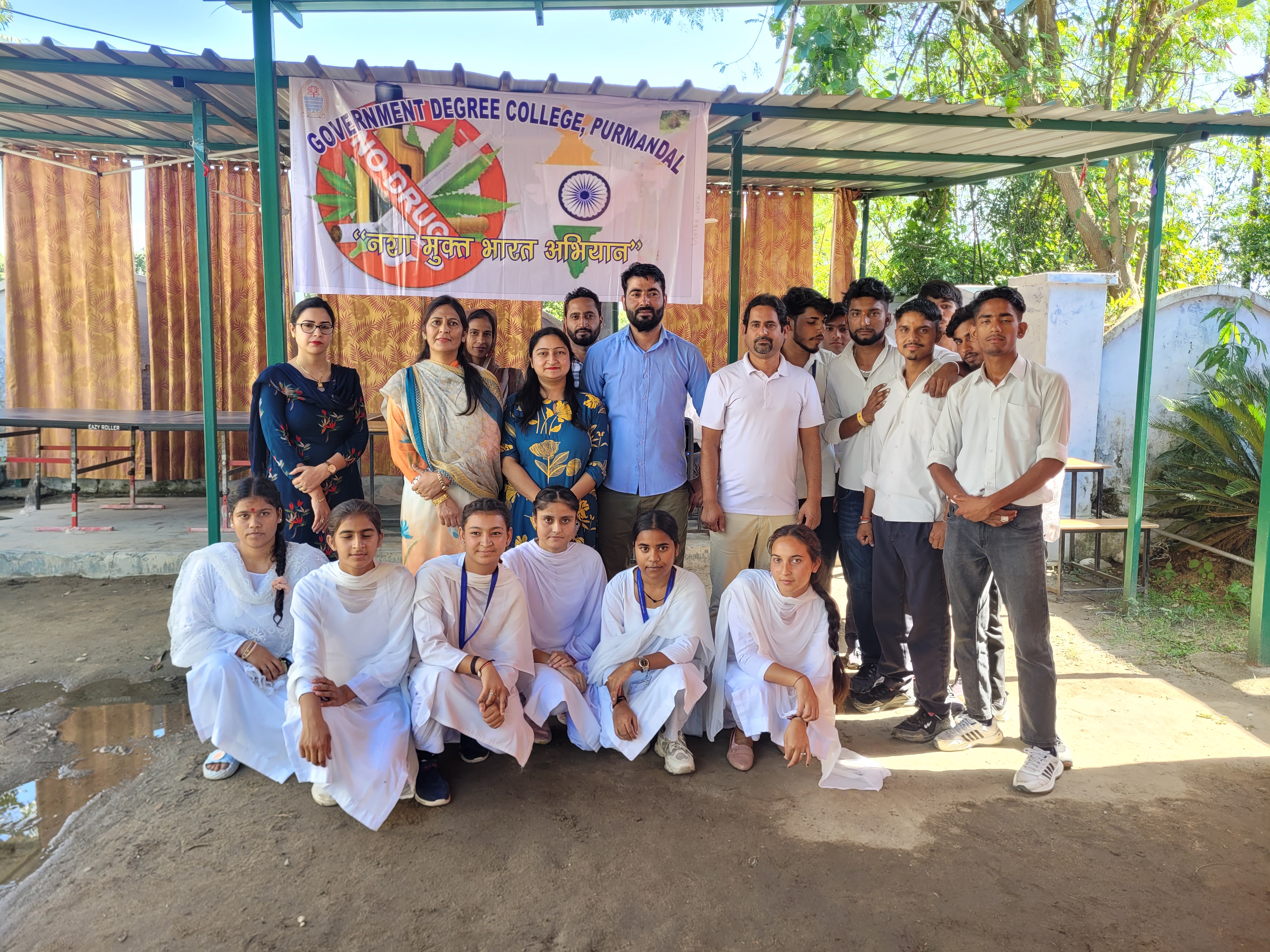 NMBA Committee in collaboration with NSS organized session on aerobic excercises  in GDC Purmandal college Campus to promote ‘Drug Free Healthy Lifestyle’